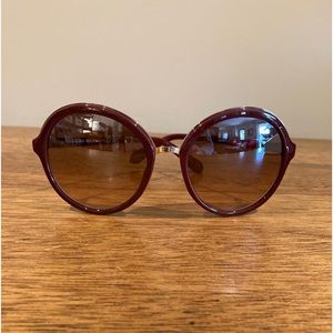 Kate Spade Burgundy/Gold sunglasses